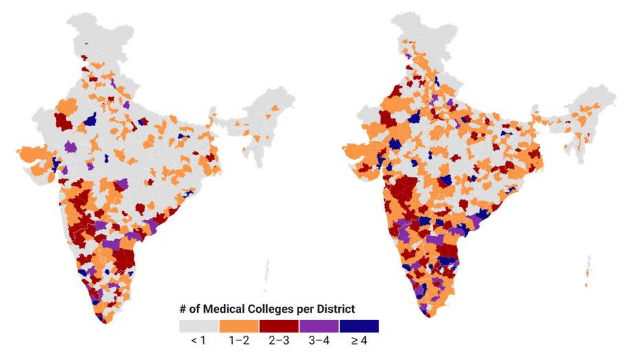 Change in Medical Colleges Footprint from 2014 to 2022